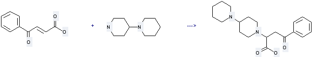 4-Piperidinopiperidine can be used to produce 4-Oxo-4-phenyl-2-(4-piperidinopiperidino)-butansaeure with 4-oxo-4-phenyl-but-2-enoic acid
